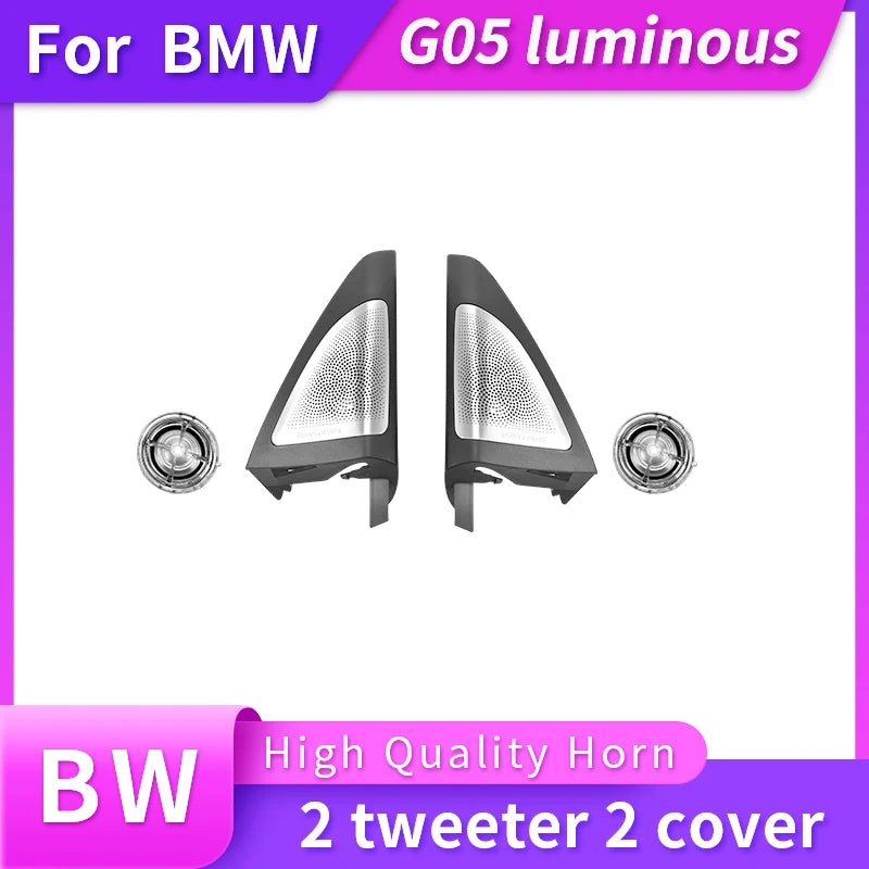 BMW X5 G05 / X7 Illuminated Speaker Set – Premium Aluminum Design