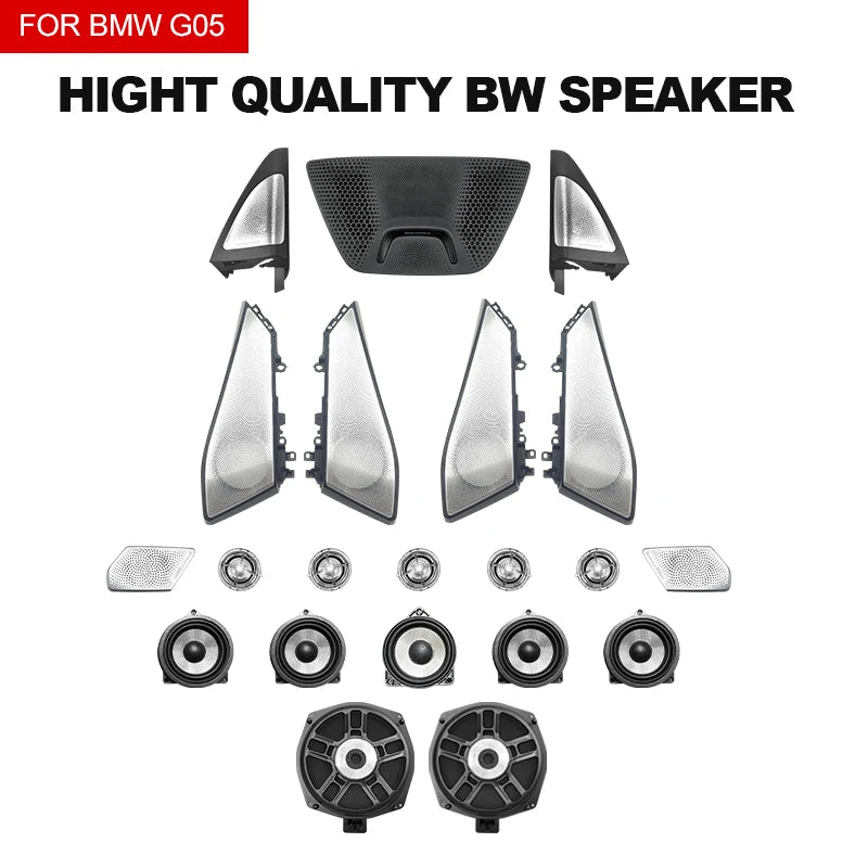 BMW X5 G05 / X7 Illuminated Speaker Set – Premium Aluminum Design