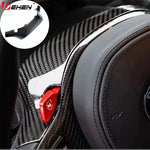 Load image into Gallery viewer, Carbon Fiber Steering Wheel Panel Cover Trim Frame
