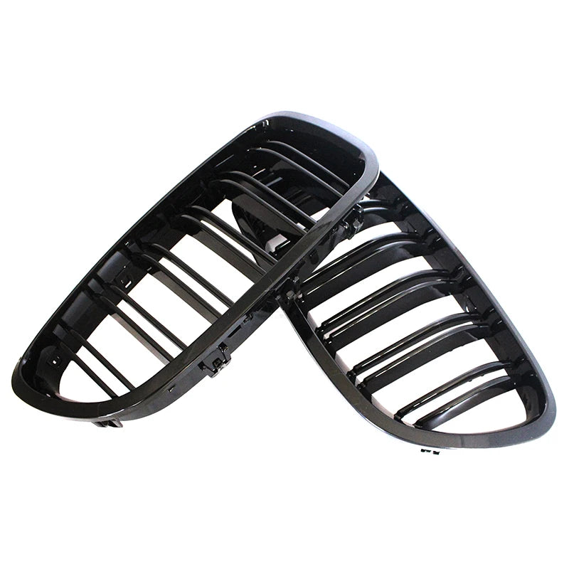 Gloss Black Kidney Grill Dual Slats Racing Grill