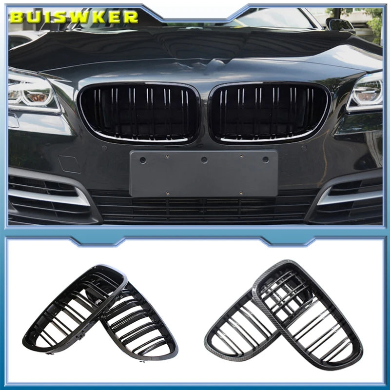 Gloss Black Kidney Grill Dual Slats Racing Grill