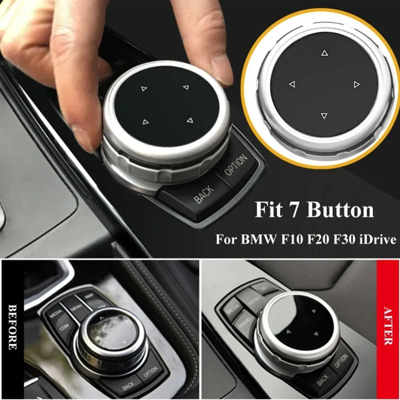 Car Multimedia Big Knob Covers Button Trim Control