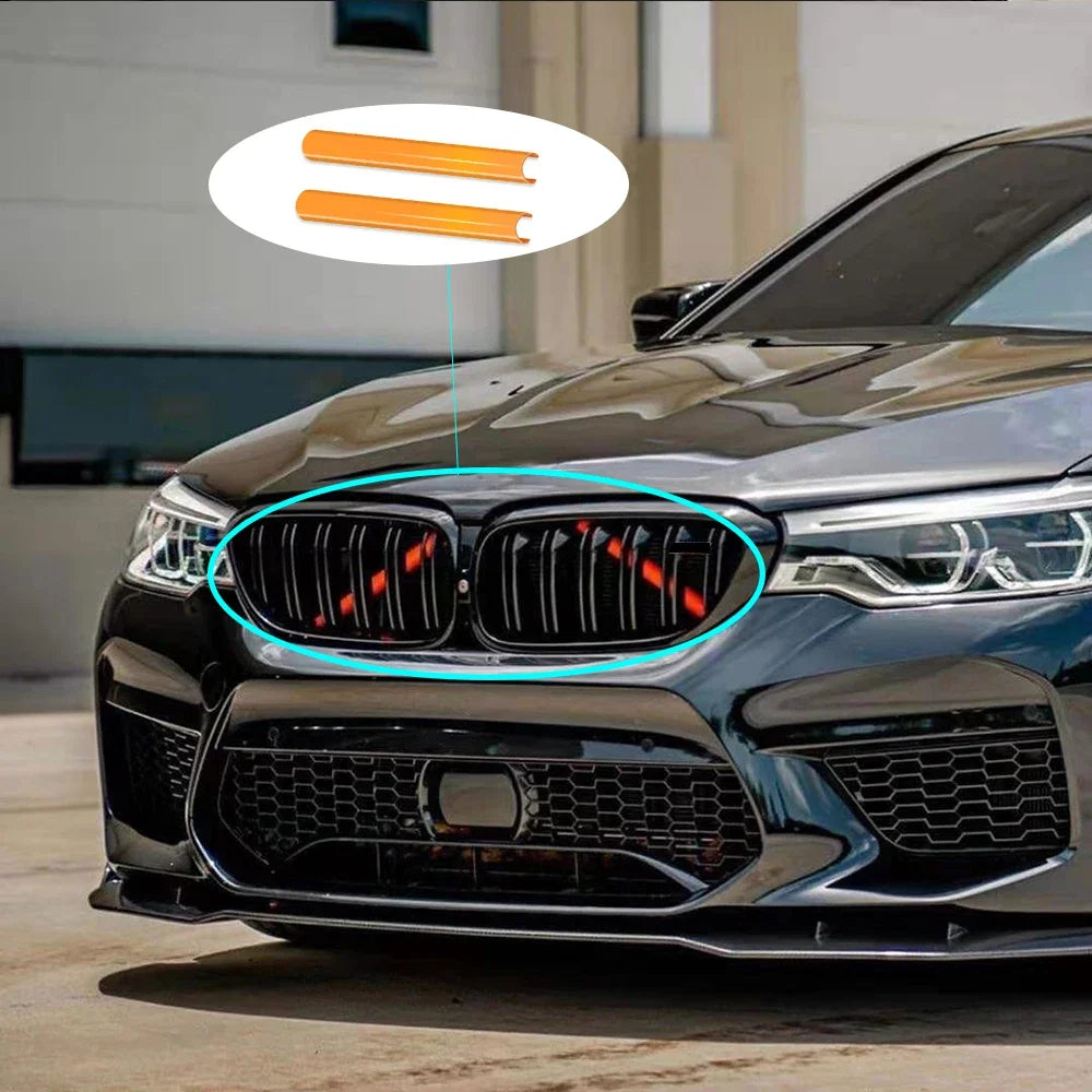 Front Kidney Grille Cover Frame Trim Strips For BMW F30 F31 F32 F33 F20 F21 F22 F23 F44 F45 1 2 3 4 Series M Sport Style Sticker