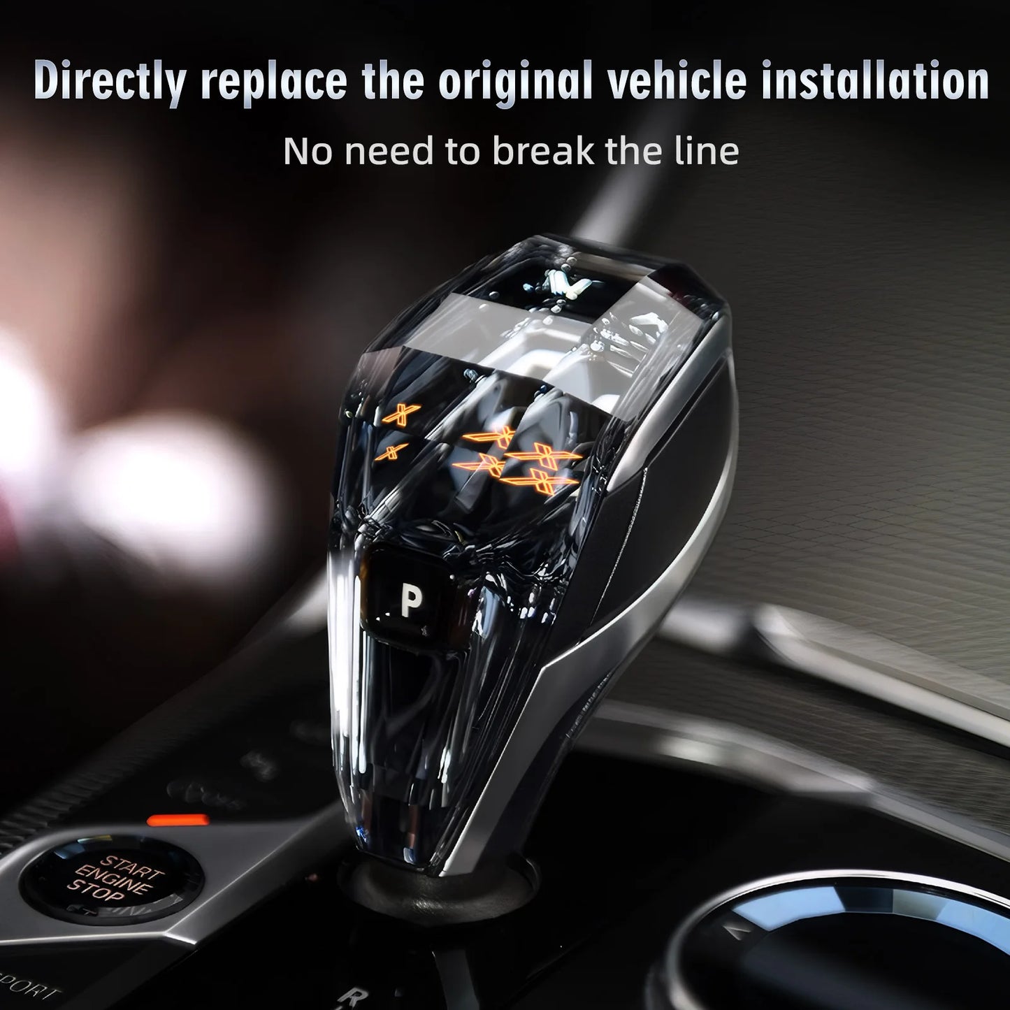 4 Piece Set Crystal Gear Shift Knob