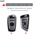 Load image into Gallery viewer, ABS Carbon Fiber Car Key Case Cover For BMW Keyfob
