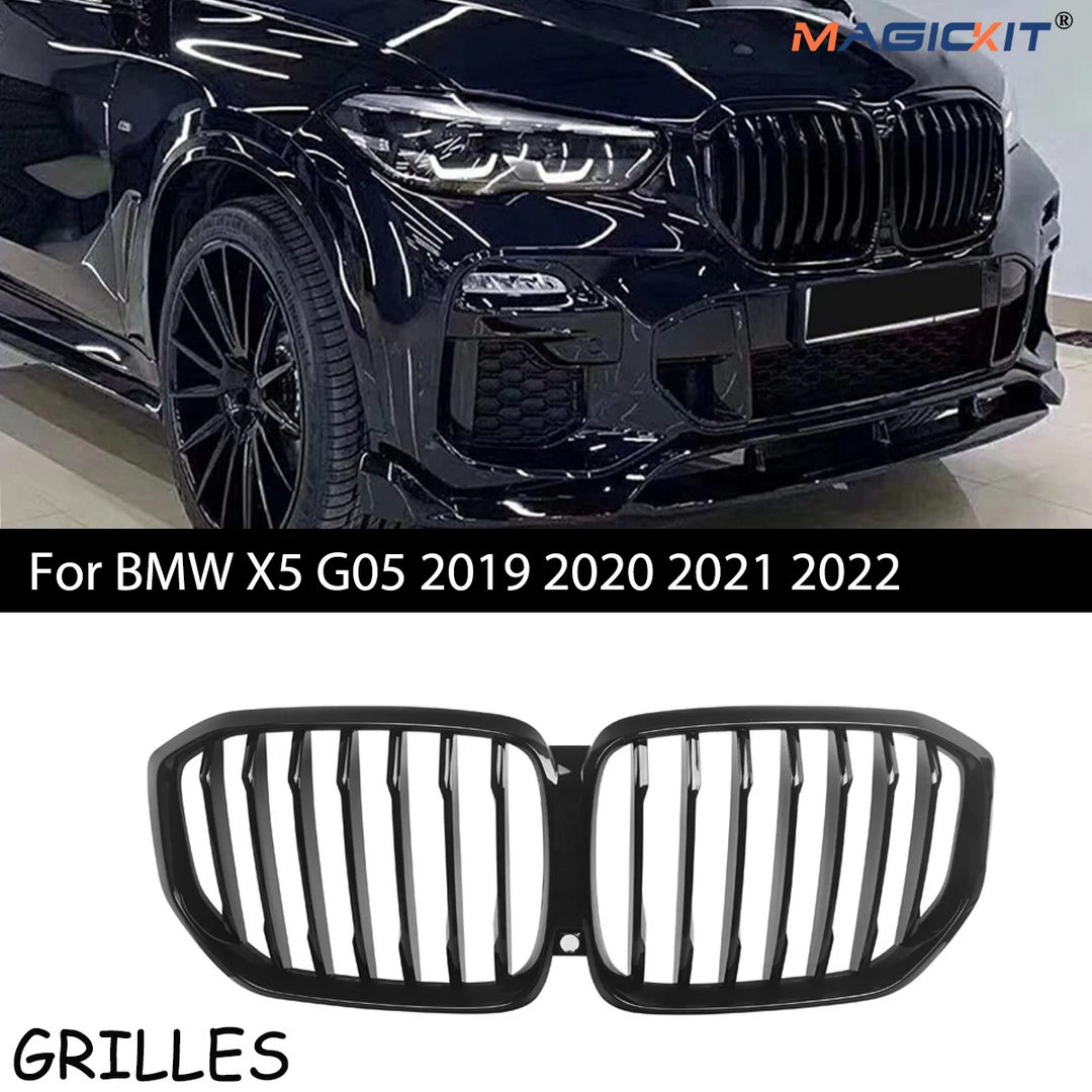 Front Grille Gloss Black ABS BMW X5 G05 30d 40i 50i M50d 2019-2022