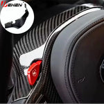 Load image into Gallery viewer, Carbon Fiber Steering Wheel Panel Cover Trim Frame
