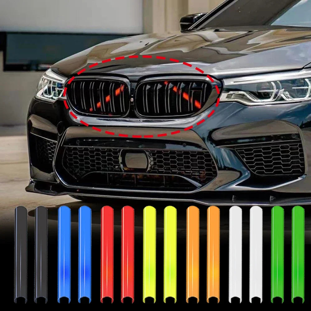 Front Kidney Grille Cover Frame Trim Strips For BMW F30 F31 F32 F33 F20 F21 F22 F23 F44 F45 1 2 3 4 Series M Sport Style Sticker