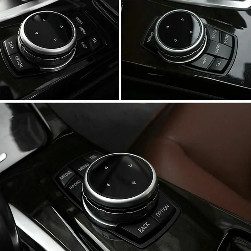 Car Multimedia Big Knob Covers Button Trim Control