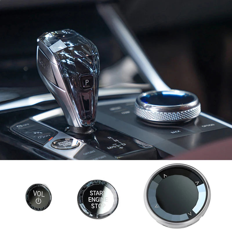 4 Piece Set Crystal Gear Shift Knob Set